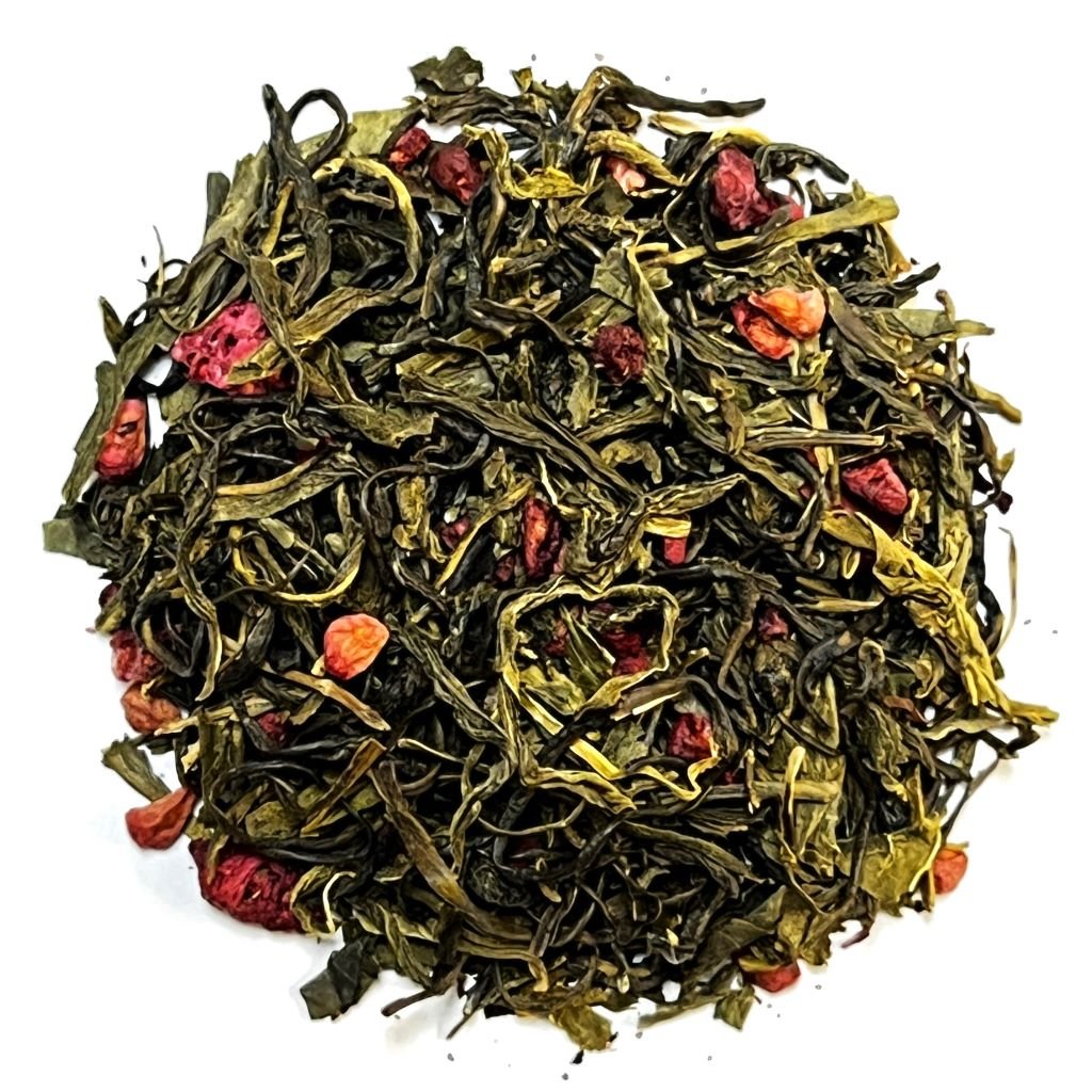Raspberry Bramble Green Tea Leaves