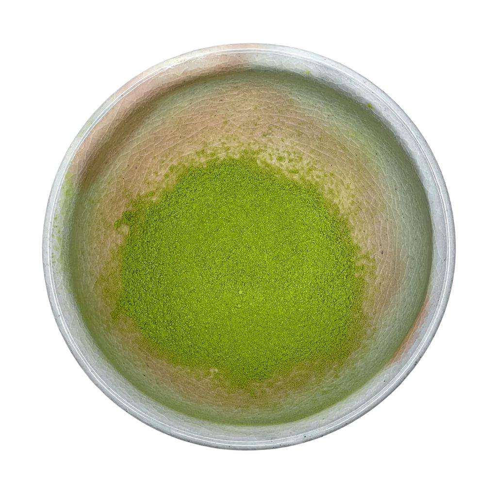 Dusty Rose Matcha Bowl with Matcha Powder