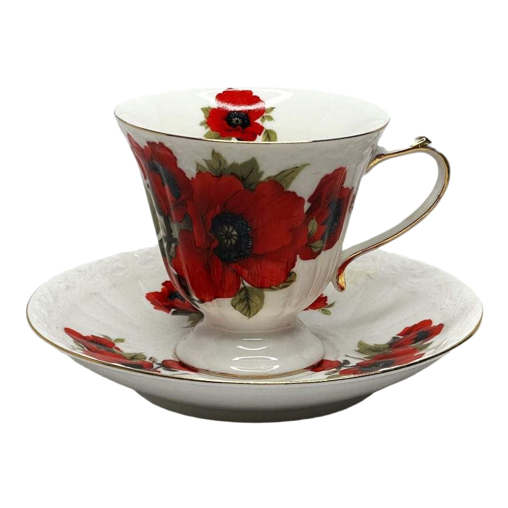 Royal Albert Centennial Rose Bone China Tea Cup And Saucer 2 Sets Canada 1967