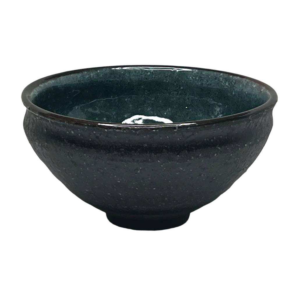 Speckled Turquoise Matcha Bowl Angled View