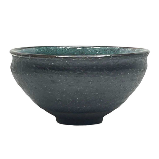 Speckled Turquoise Matcha Bowl Side View