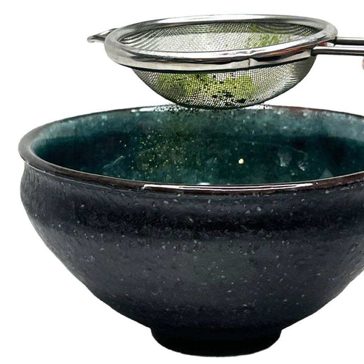 Sifting Matcha with Tea Strainer