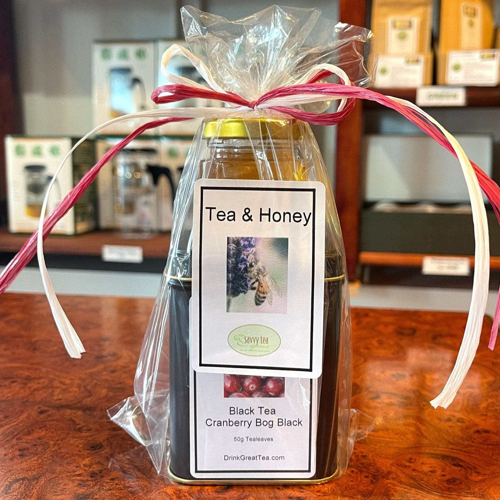 Cranberry Bog Honey and Tea Gift Set