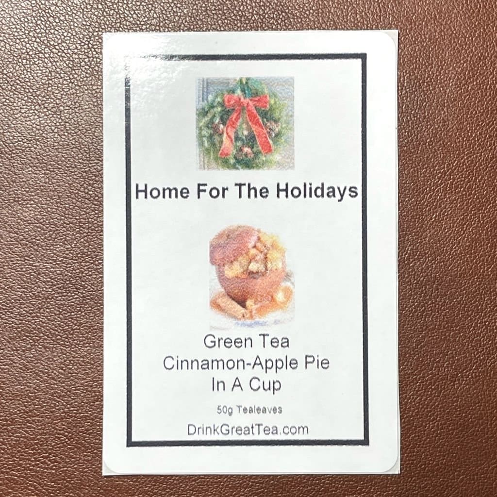 Cinnamon-Apple Pie In A Cup...Organic Green Tea with Baked Apple Bits and Cinnamon...like Apple Pie... - Drink Great Tea
