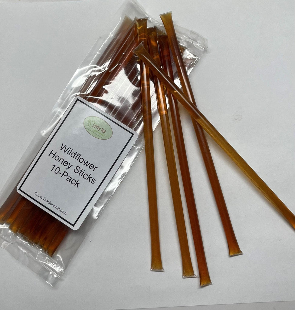 Honey Sticks...Wildflower Honey...A Healthy Way To Sweeten Your Tea - Drink Great Tea