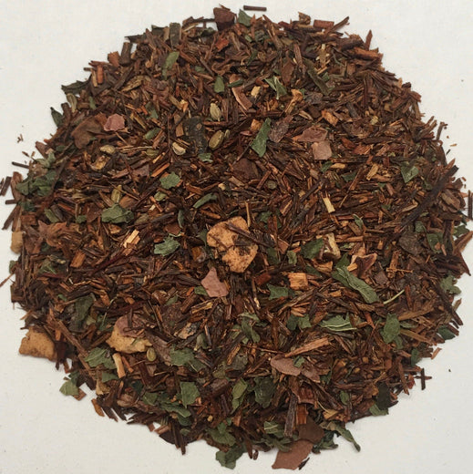 Hot Mint-Cacao Rooibos...Organic Red Rooibos with mint & cacao bits...decadent... - Drink Great Tea
