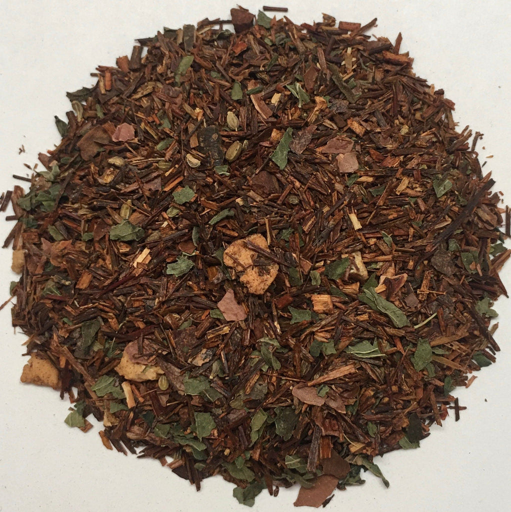 Hot Mint Chocolate...Red Rooibos with mint & cacao bits...decadent... - Drink Great Tea