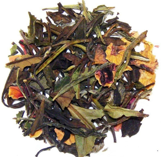 Peaches & Cream, Organic...Natural Peach flavor combined with organic White Peony Tea...what's not to love - Drink Great Tea